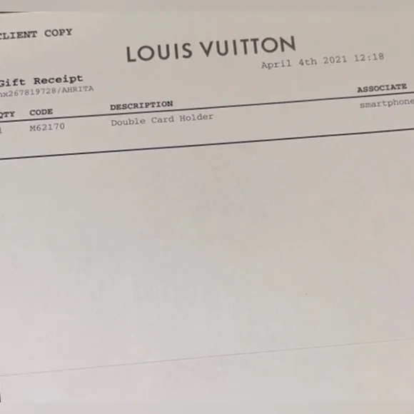 Louis Vuitton Black Double Card Holder - Picture 7 of 7